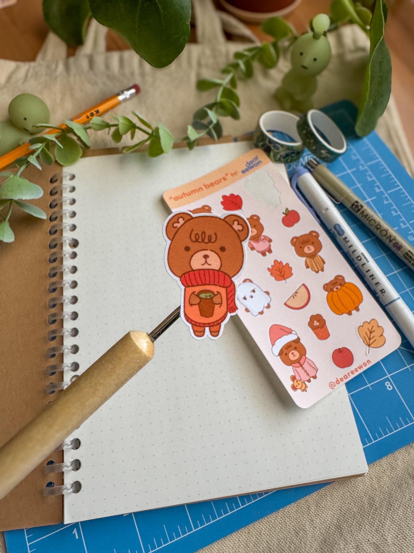 Autumn Bears Sticker Sheet