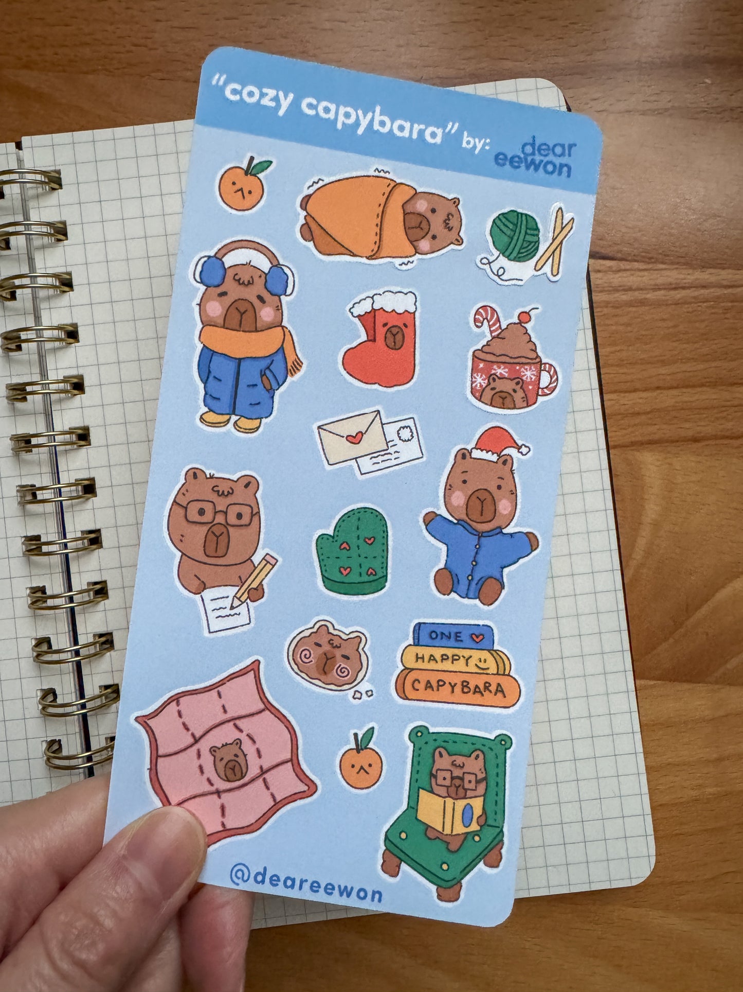 Cozy Capybaras Sticker Sheet