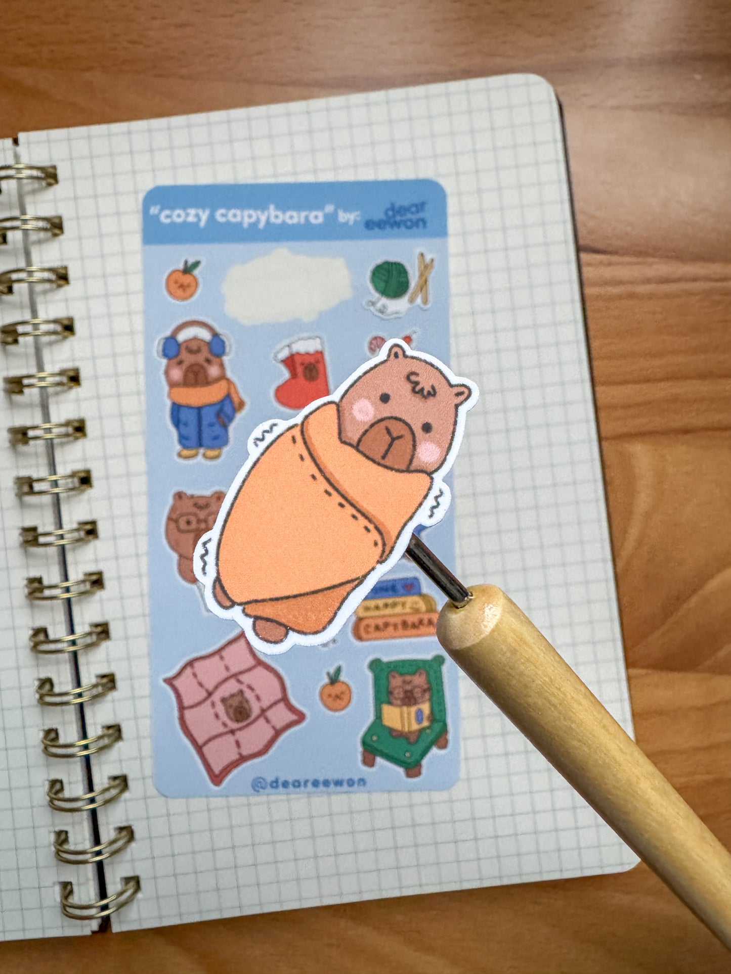 Cozy Capybaras Sticker Sheet